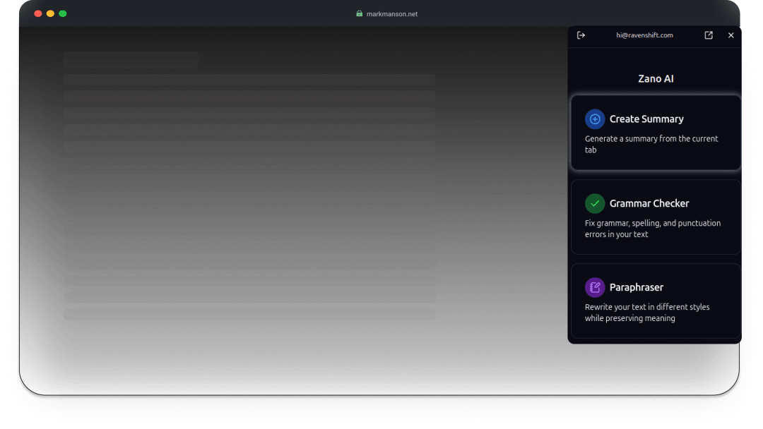 Get a summary in 1 click